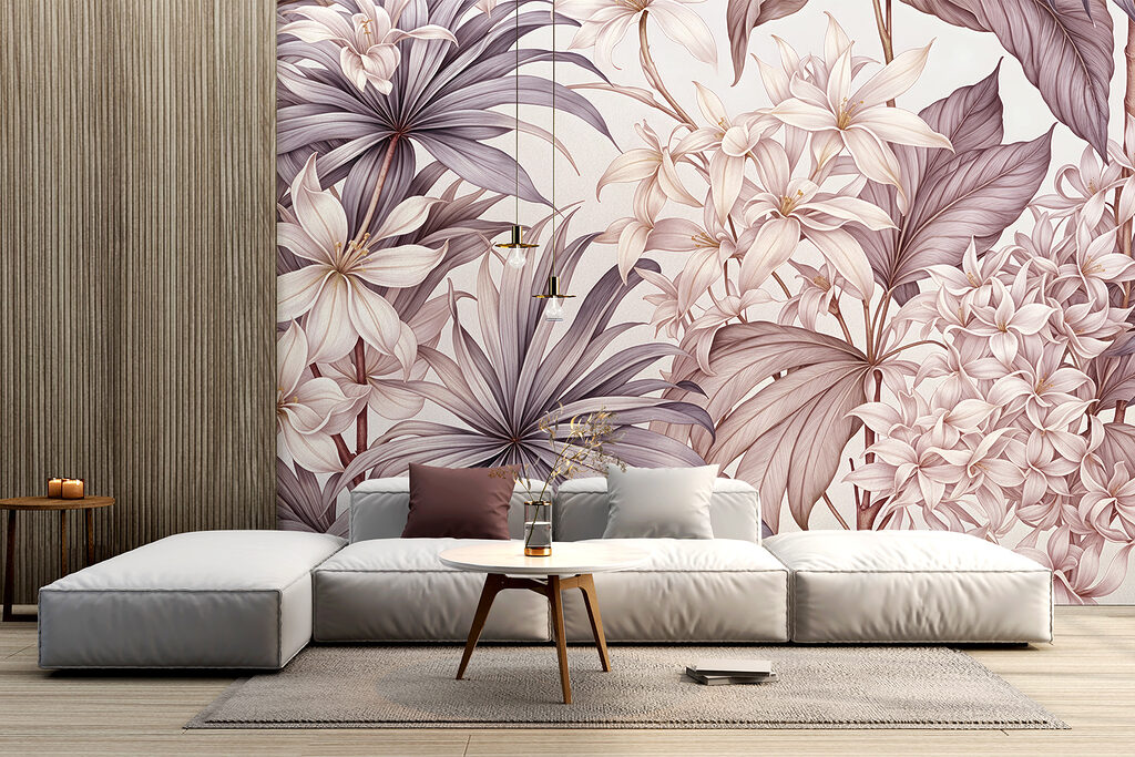 Flores entre folhas — interior 2