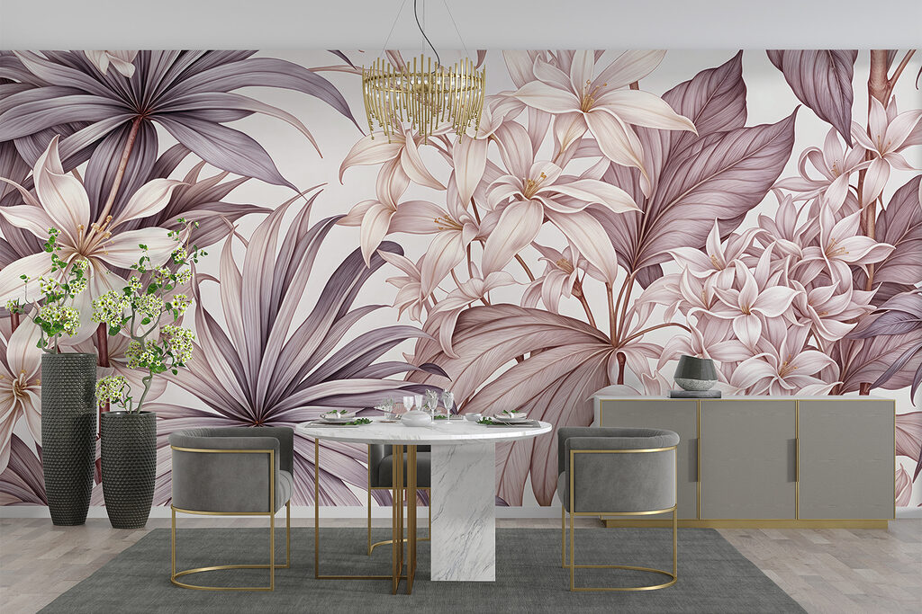 Flores entre folhas — interior 4