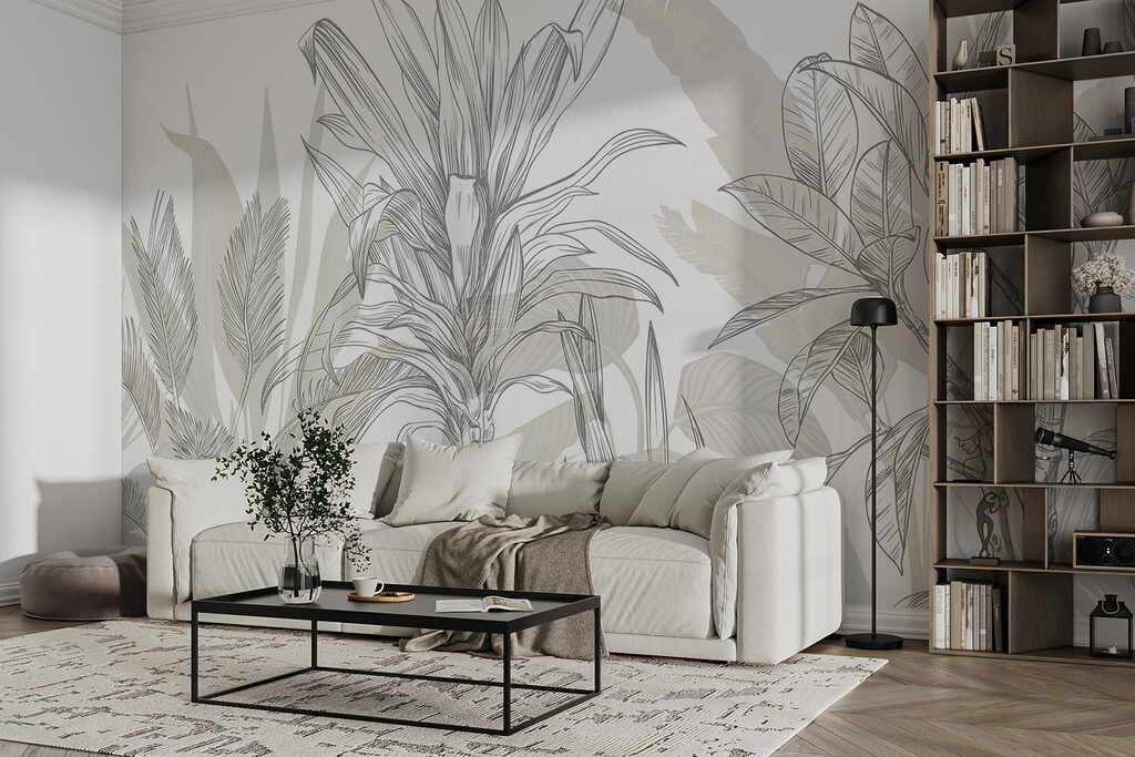 Plantas tropicais em esboço — interior 2