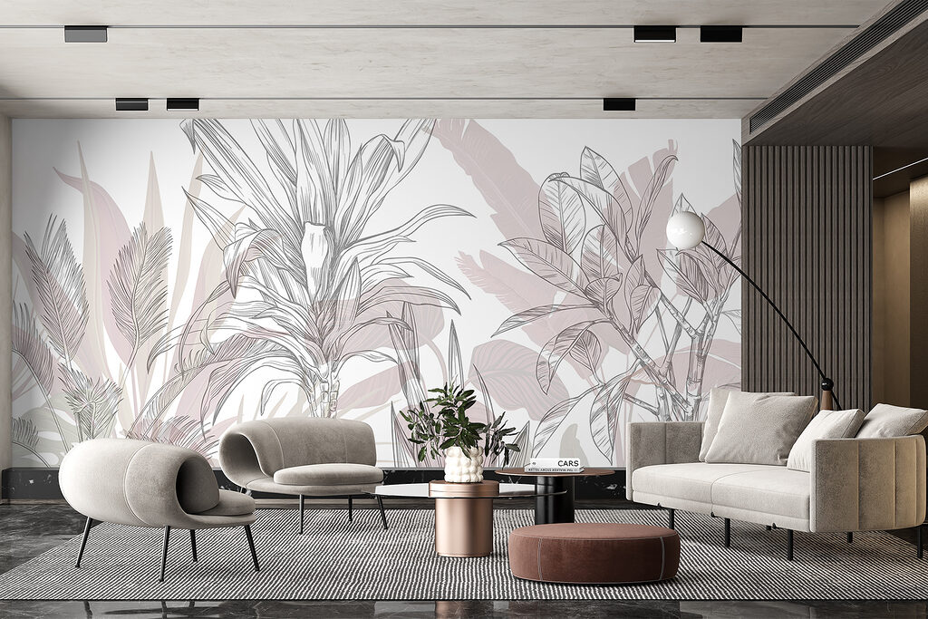 Plantas tropicais em esboço — interior 2