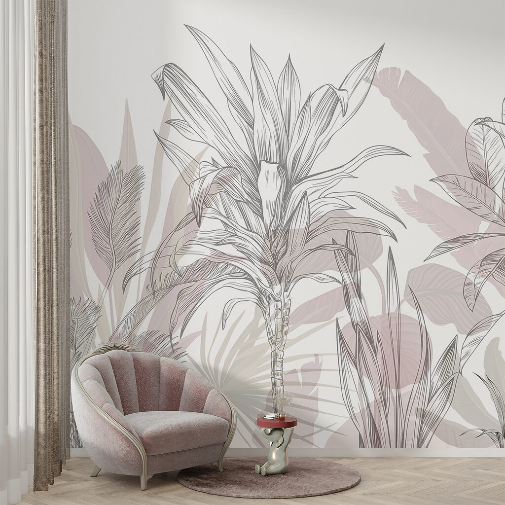 Plantas tropicais em esboço — interior 3