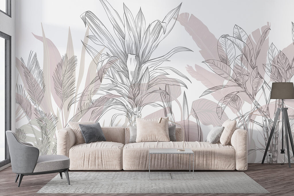 Plantas tropicais em esboço — interior 4