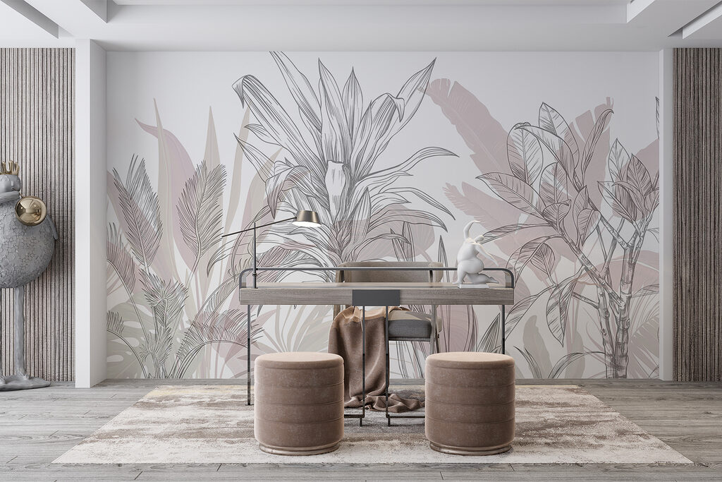 Plantas tropicais em esboço — interior 6
