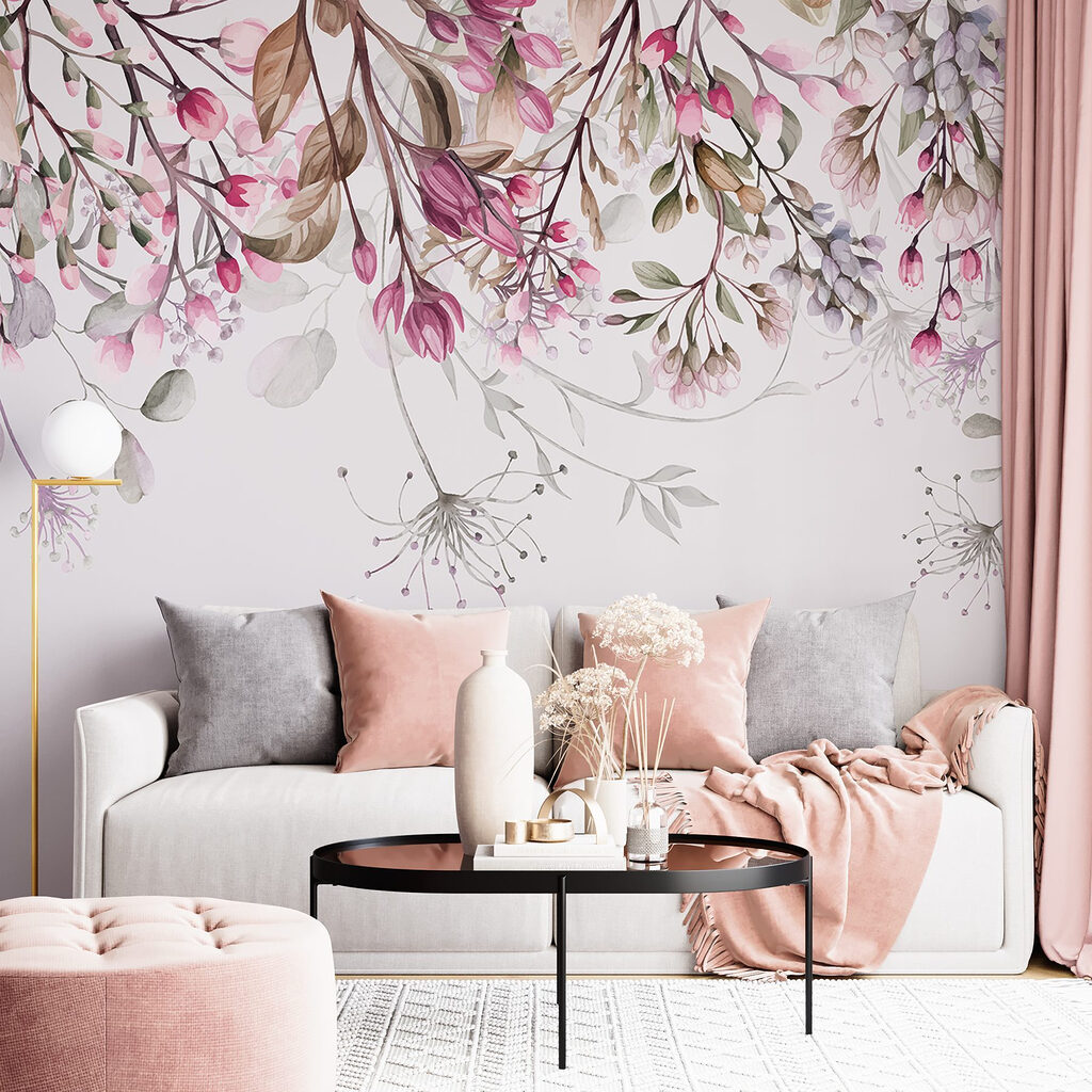 Flores pendentes cor-de-rosa — interior 5