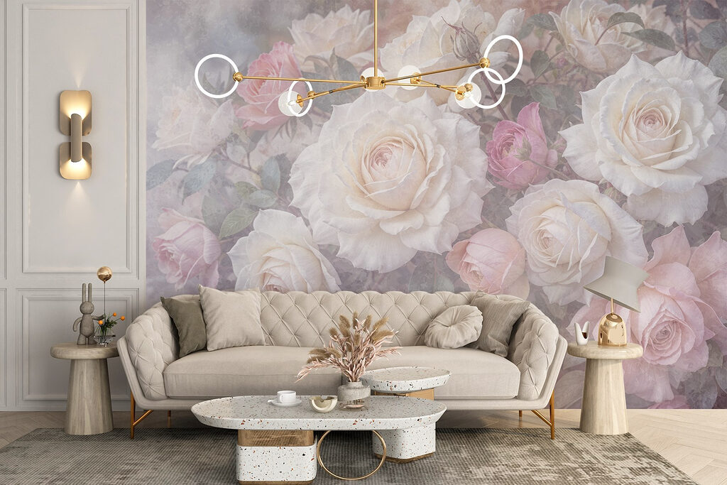 Rosas cor-de-rosa em névoa — interior 6