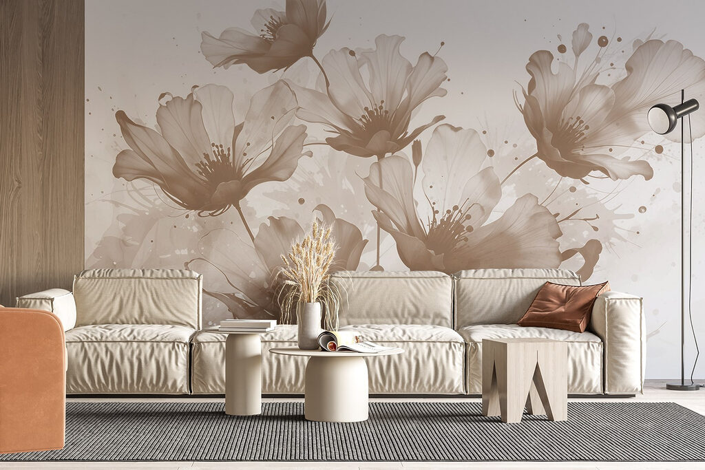 Flores em tinta espalhada — interior 5