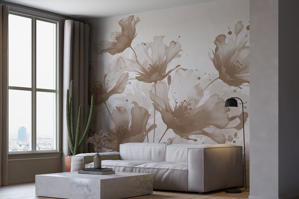 Flores em tinta espalhada — interior 6