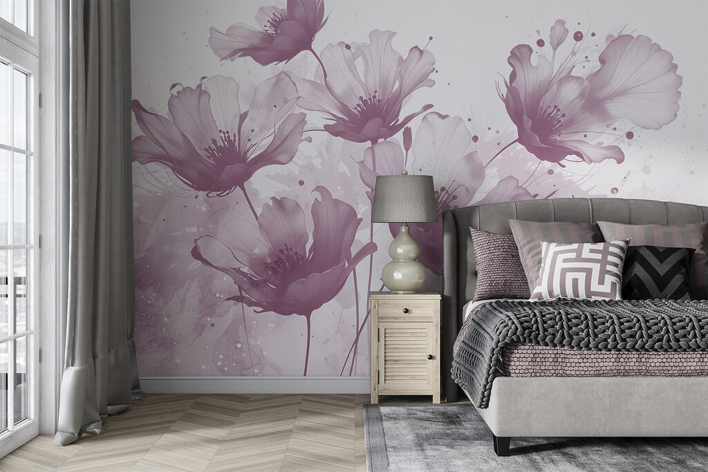 Flores em tinta espalhada — interior 2
