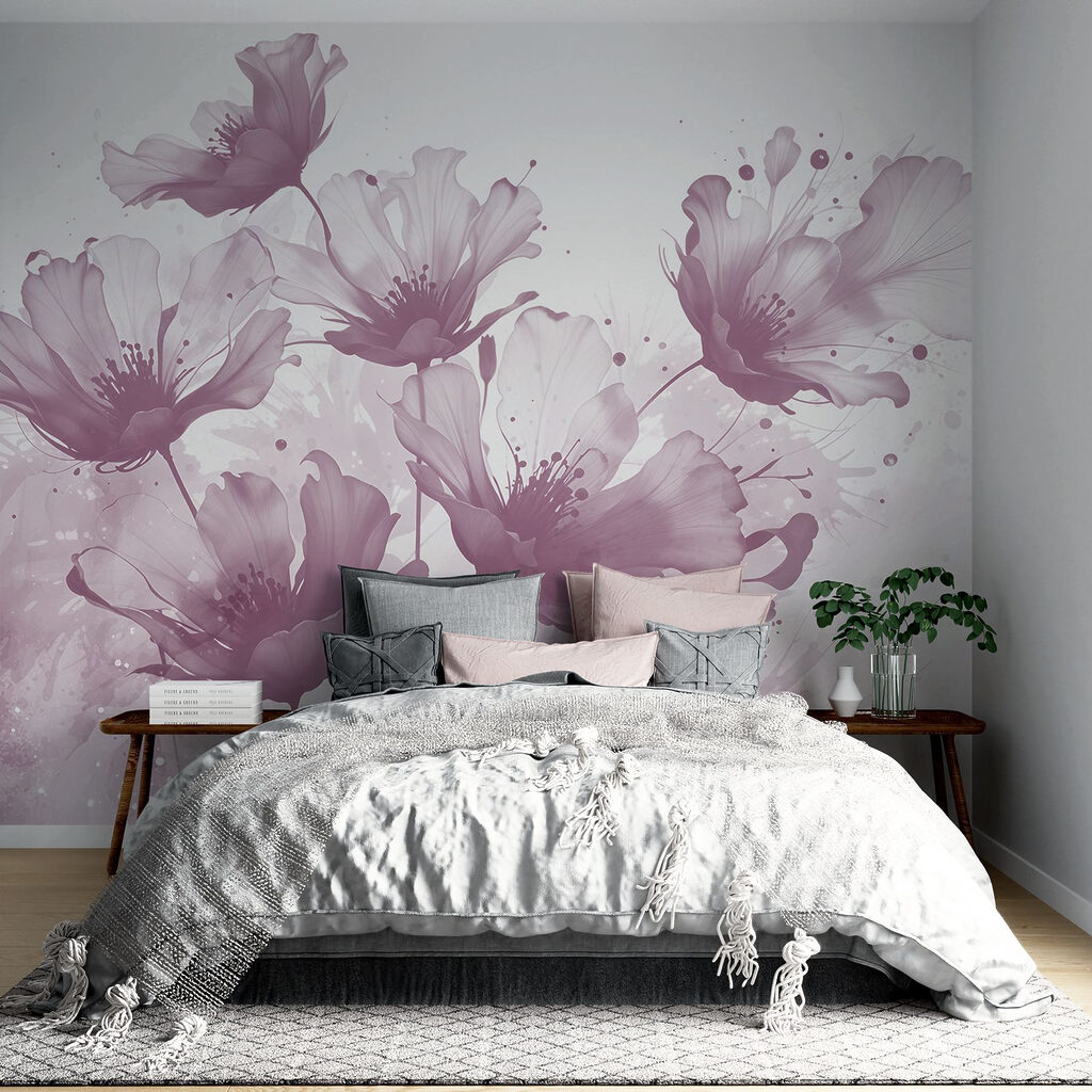 Flores em tinta espalhada — interior 5