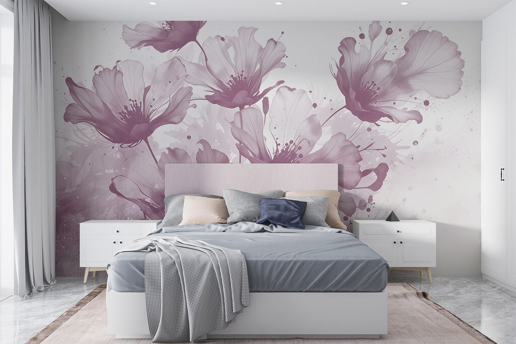 Flores em tinta espalhada — interior 6