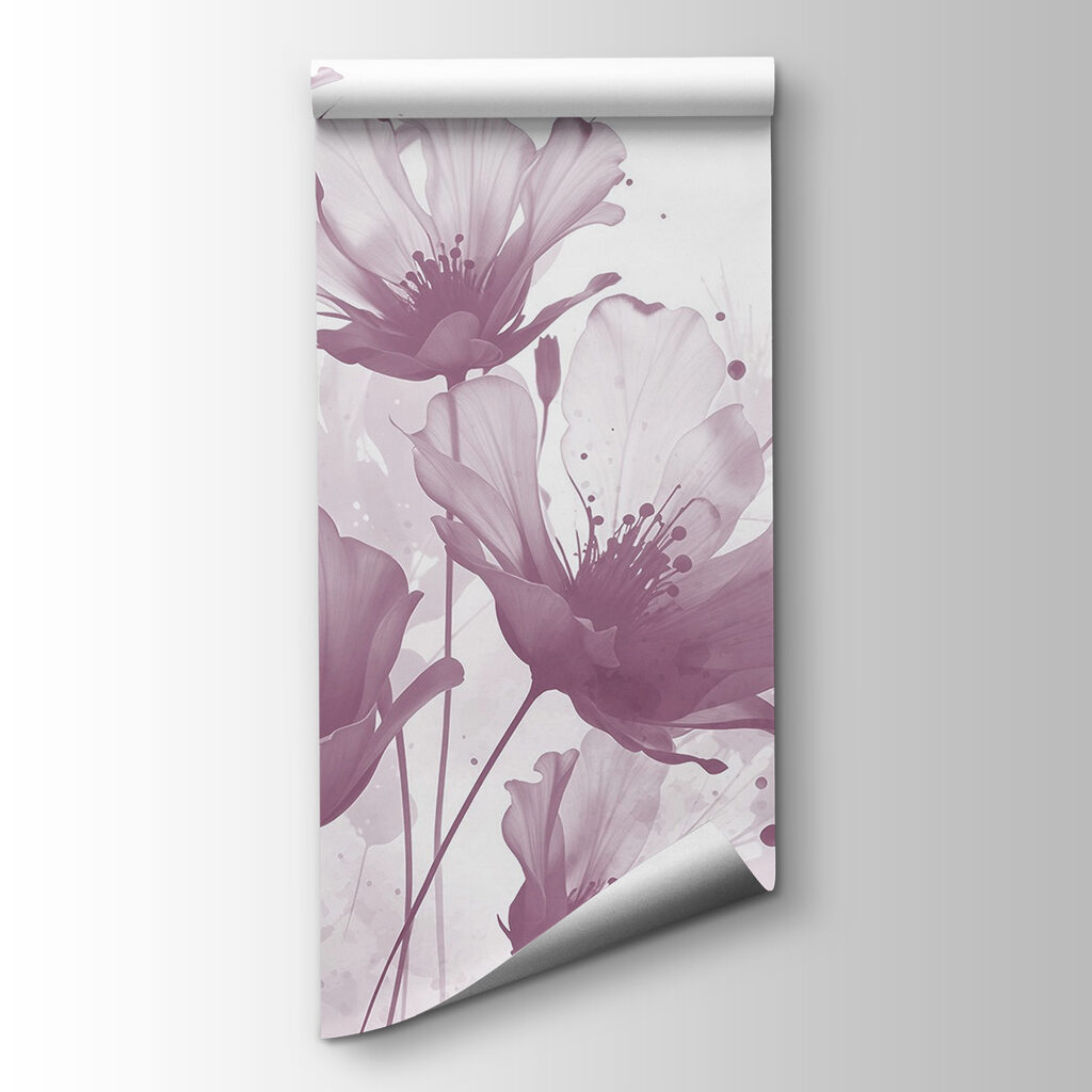 Flores em tinta espalhada — vista do produto