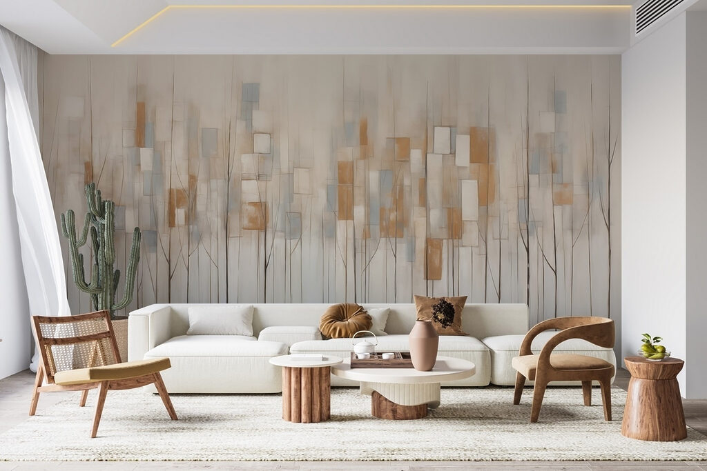 Retângulos sobre hastes finas — interior 1
