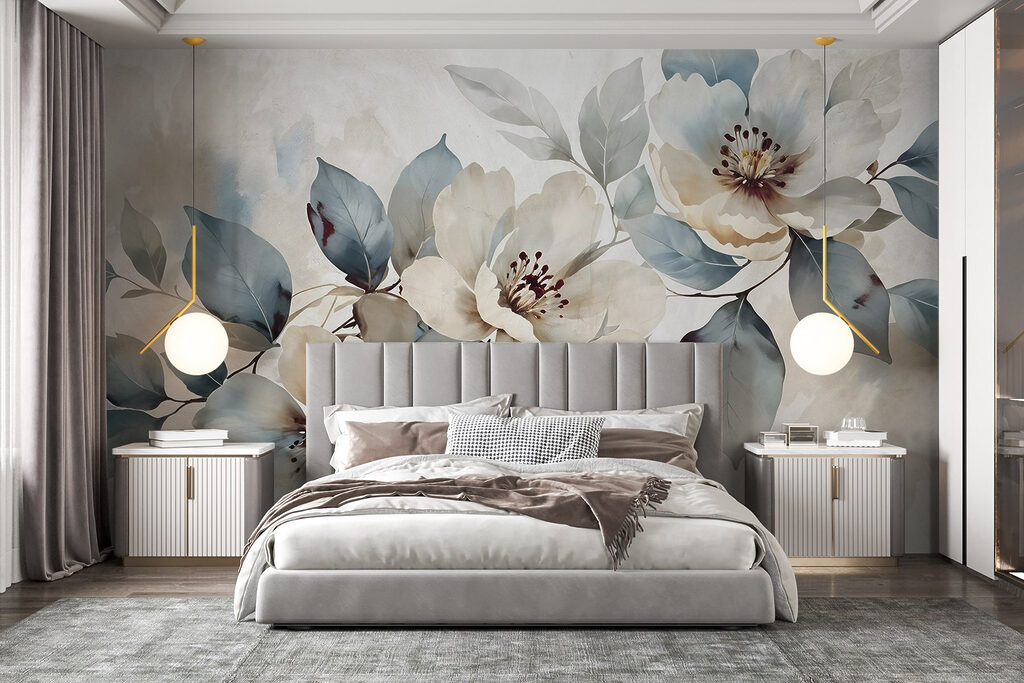 Flores brancas entre ramos — interior 3