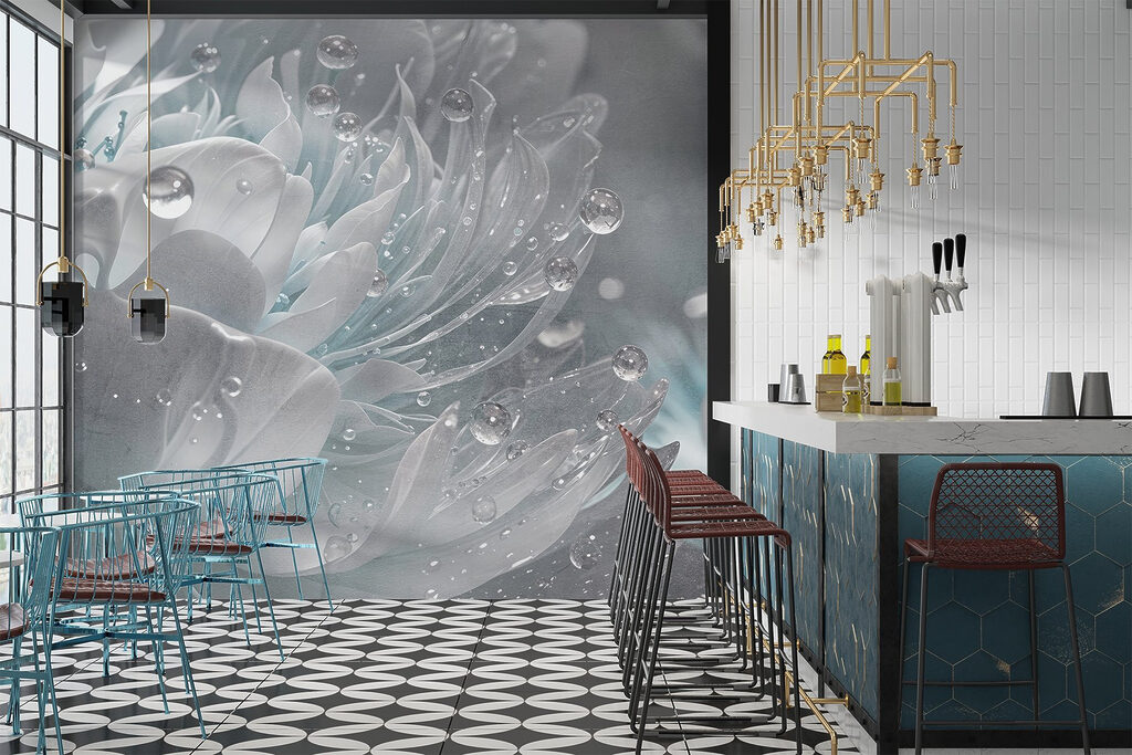 Flor com gotas — interior 5