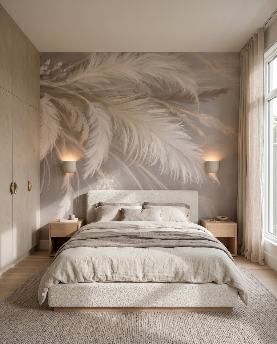 Penas em tons cremes — interior 2