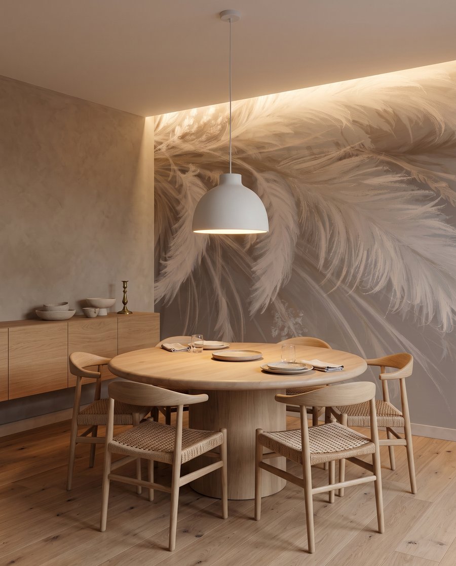 Penas em tons cremes — interior 3