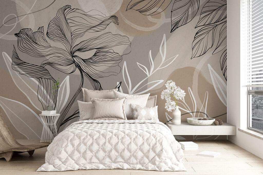 Flores desenhadas a linhas — interior 2