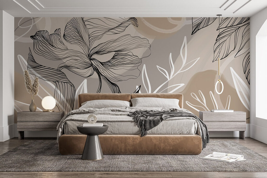 Flores desenhadas a linhas — interior 3