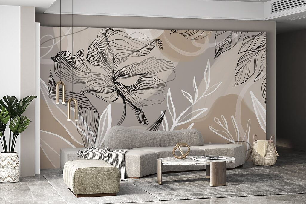Flores desenhadas a linhas — interior 5