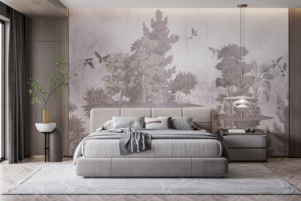 Aves sobre ilhotas arborizadas — interior 2