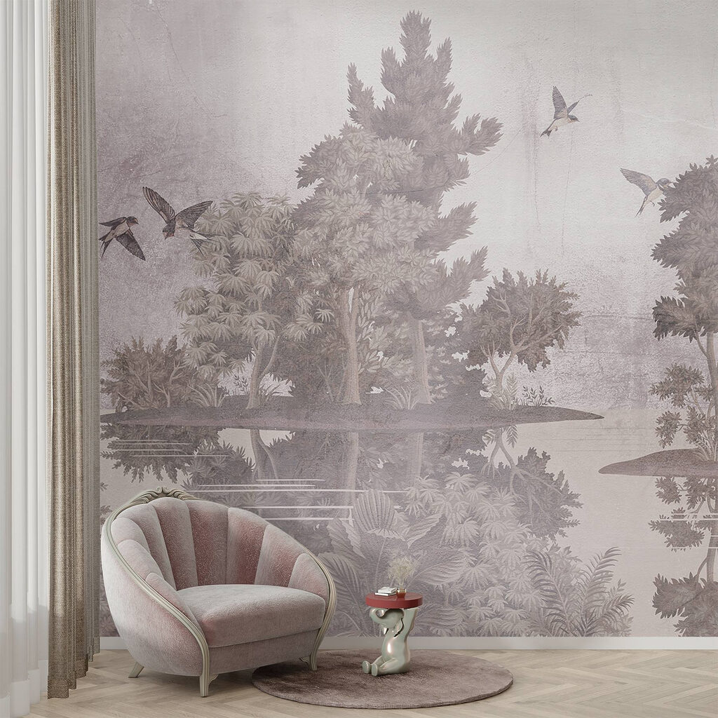 Aves sobre ilhotas arborizadas — interior 5