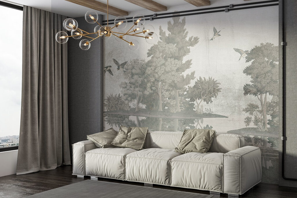 Aves sobre ilhotas arborizadas — interior 2