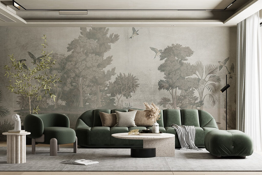 Aves sobre ilhotas arborizadas — interior 3