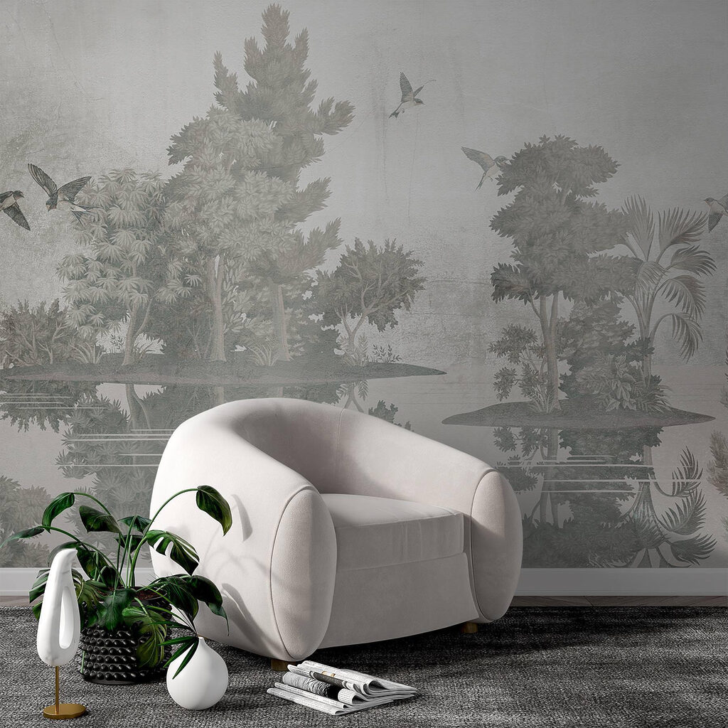 Aves sobre ilhotas arborizadas — interior 5