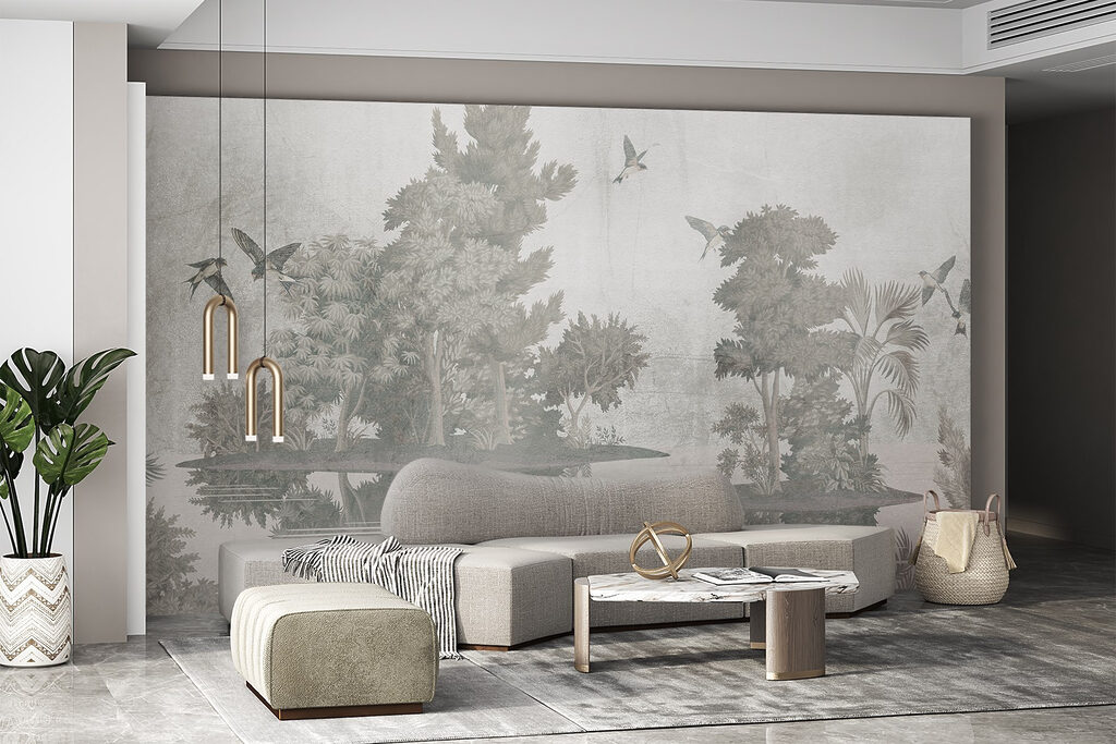 Aves sobre ilhotas arborizadas — interior 6