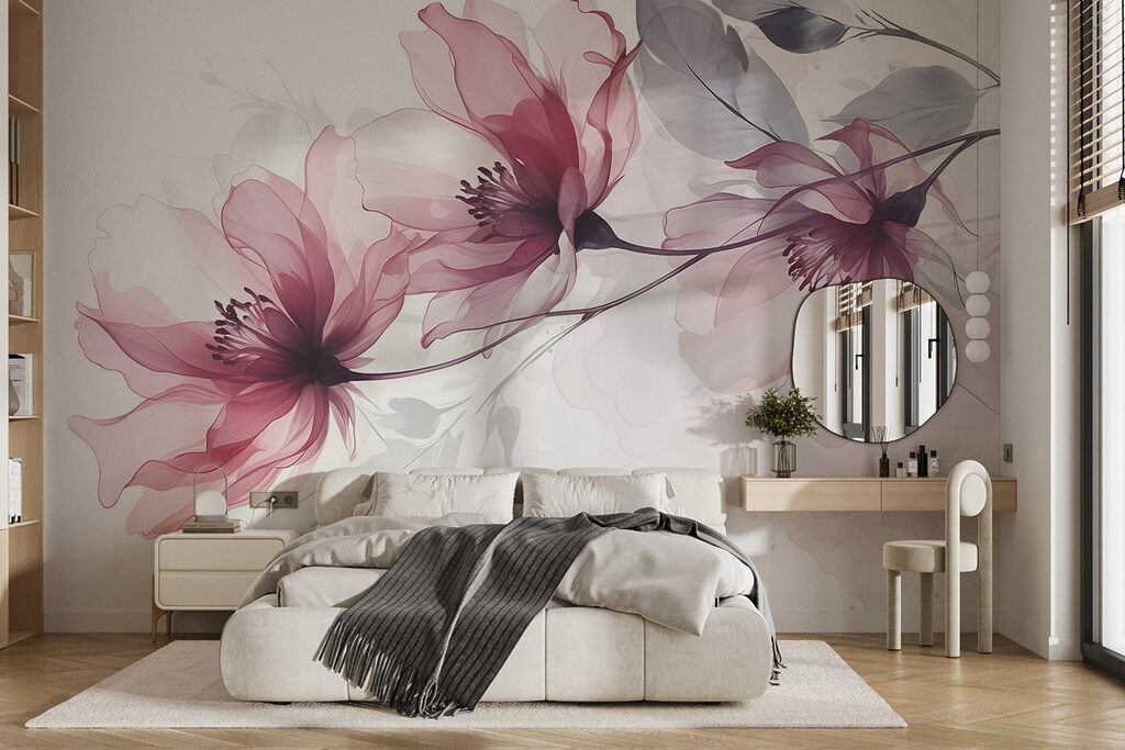Flores cor-de-rosa em ramos — interior 2