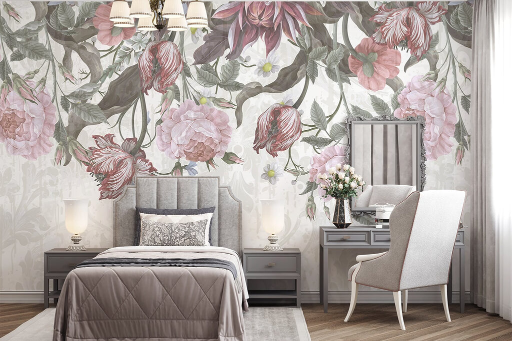 Ramos suspensos com flores — interior 1
