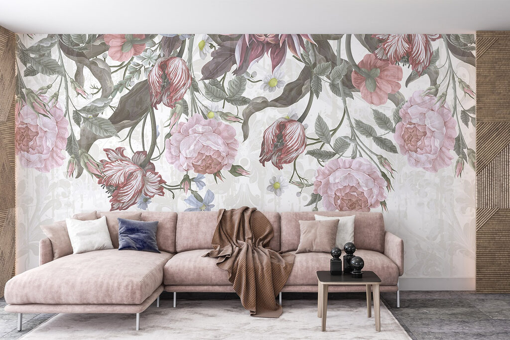 Ramos suspensos com flores — interior 3