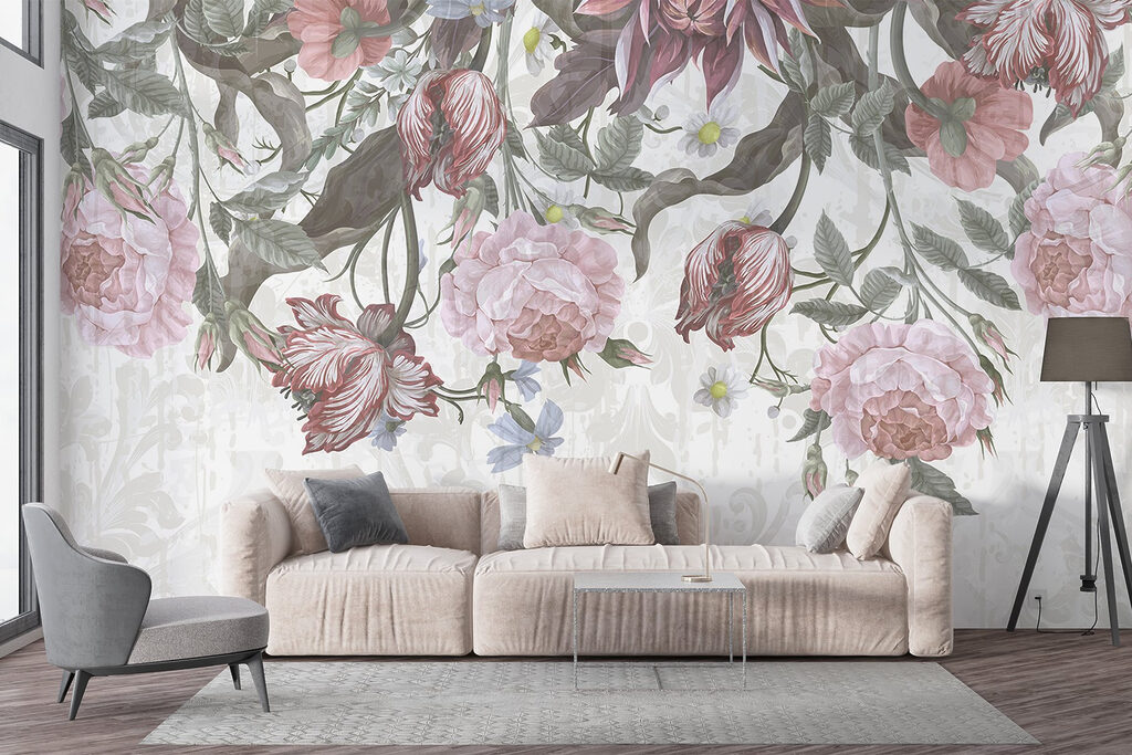 Ramos suspensos com flores — interior 6