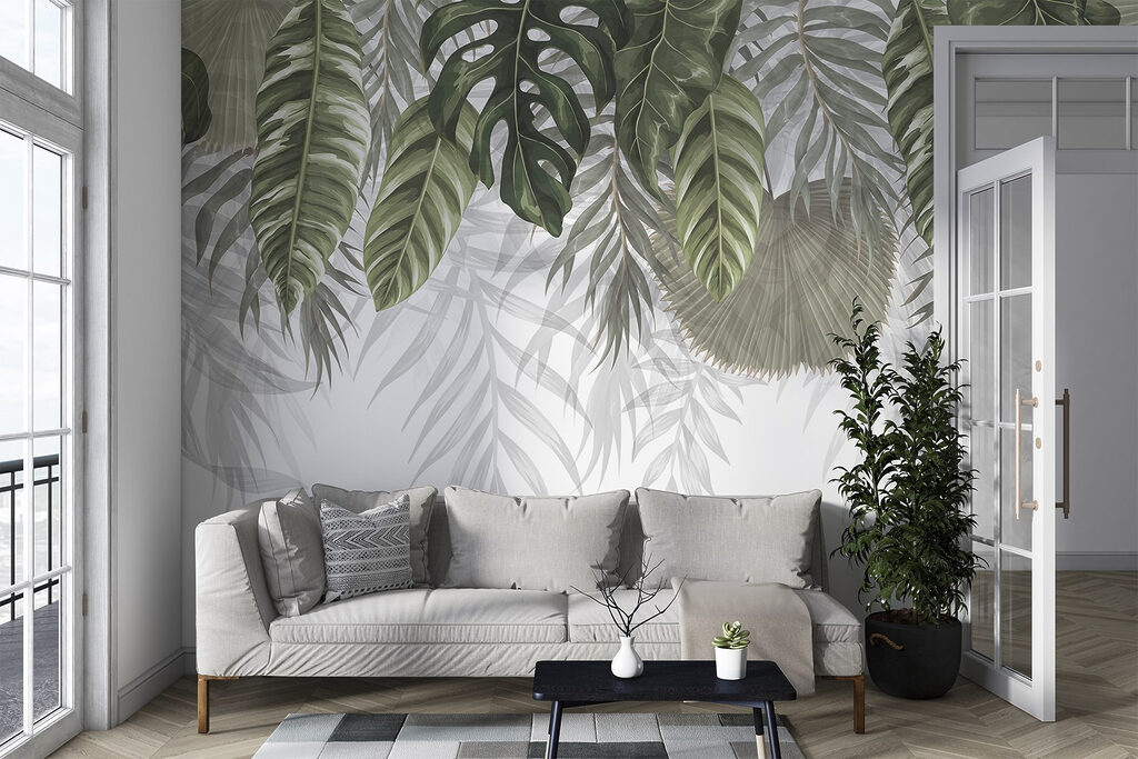 Folhas verdes pendentes — interior 2
