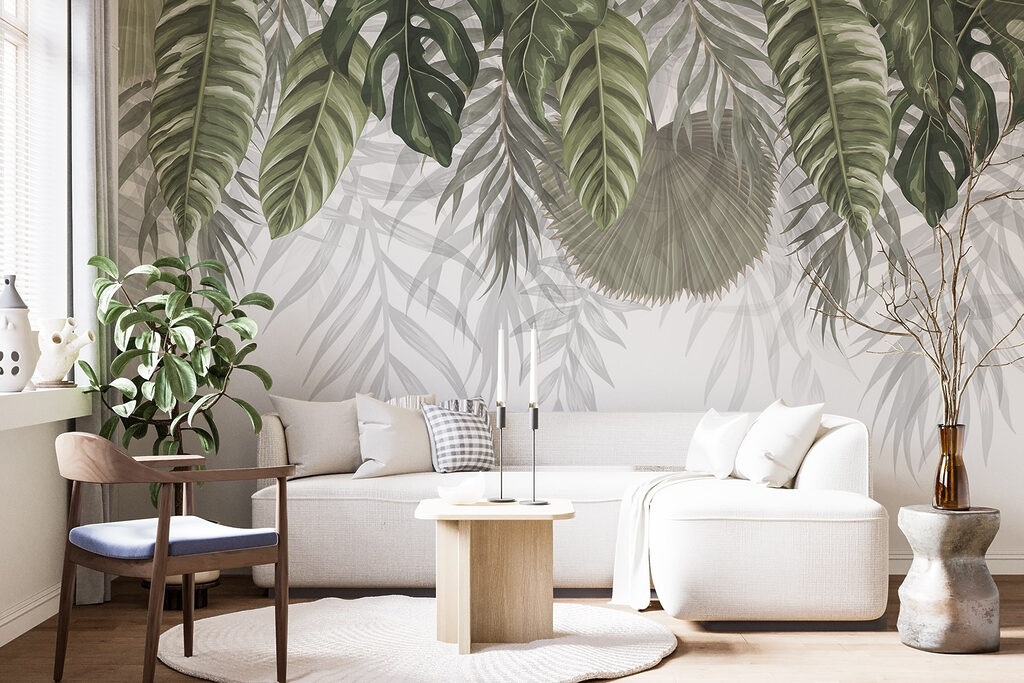 Folhas verdes pendentes — interior 3