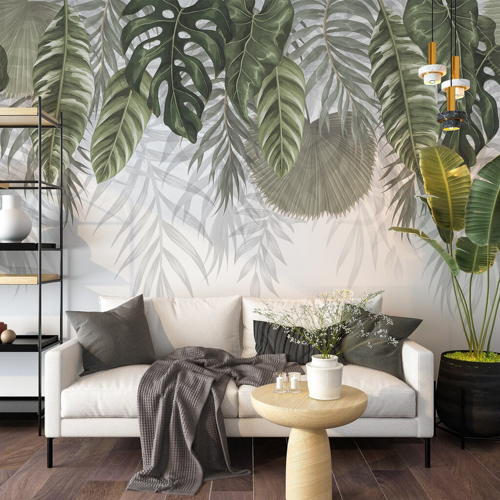Folhas verdes pendentes — interior 4