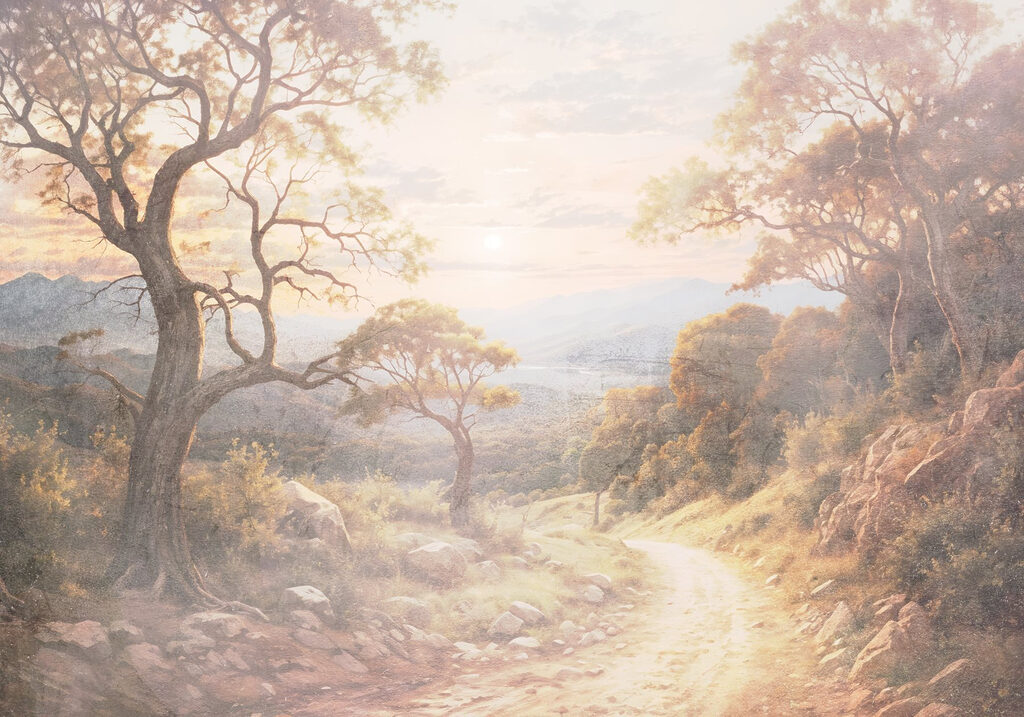 Caminho no bosque — design completo