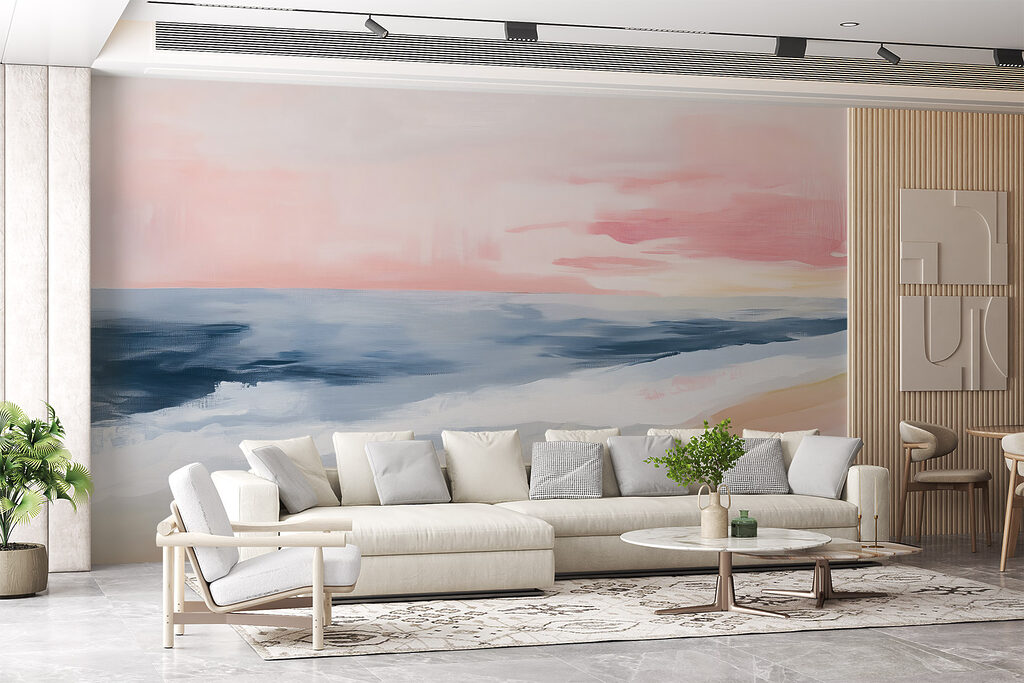 Mar sob céu cor-de-rosa — interior 3