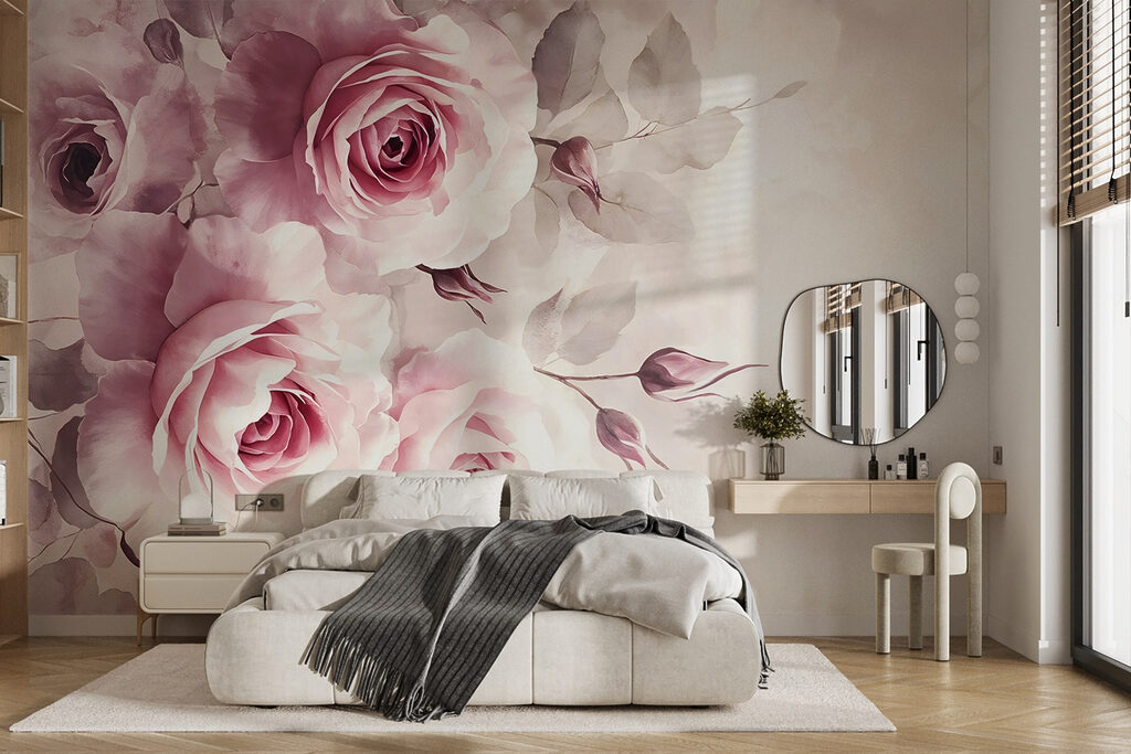 Rosas cor-de-rosa à esquerda — interior 3