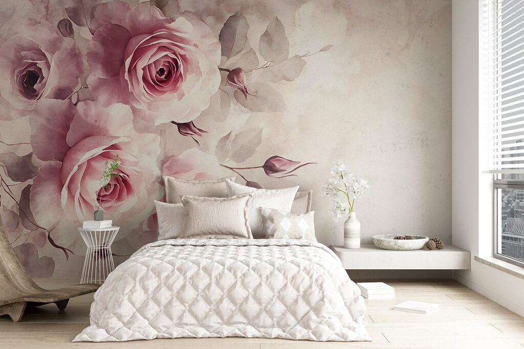 Rosas cor-de-rosa à esquerda — interior 5