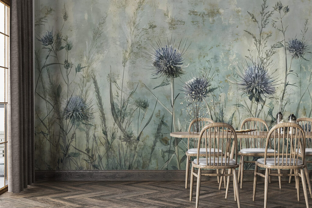 Cardos em prado verde — interior 5