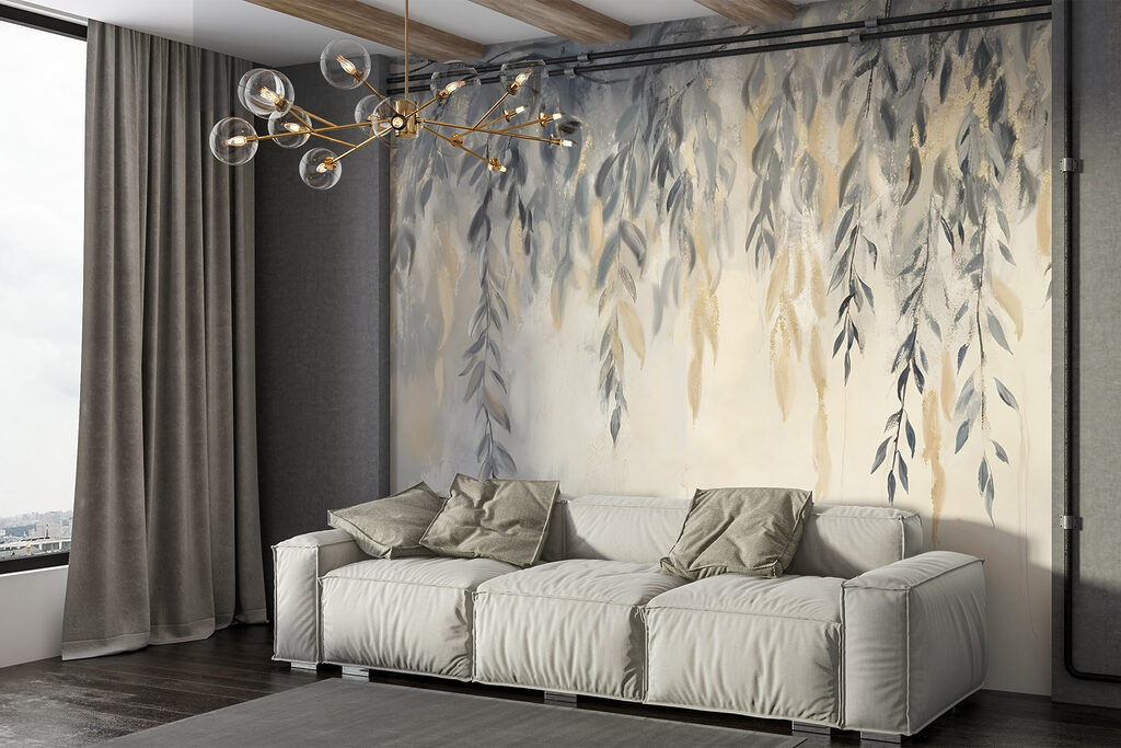 Ramos suspensos com sombras — interior 6