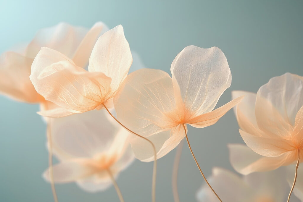 Flores creme suaves — design completo