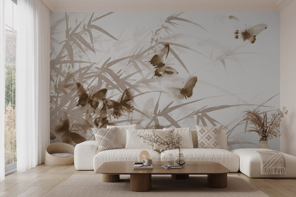Borboletas entre bambu — interior 2