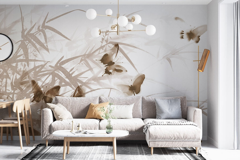 Borboletas entre bambu — interior 3