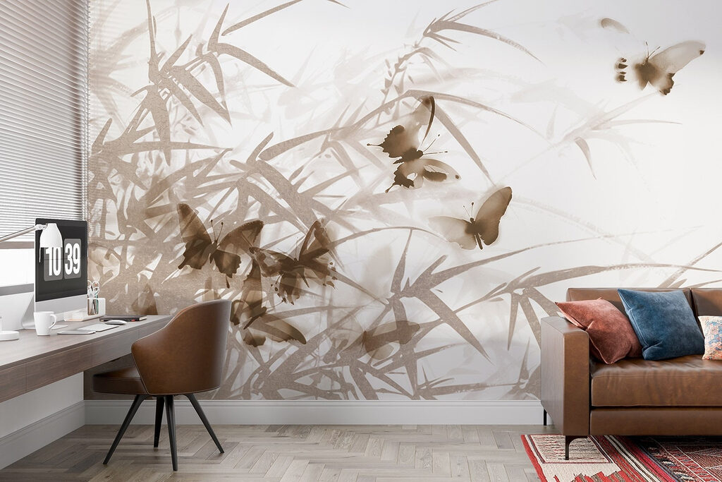 Borboletas entre bambu — interior 5