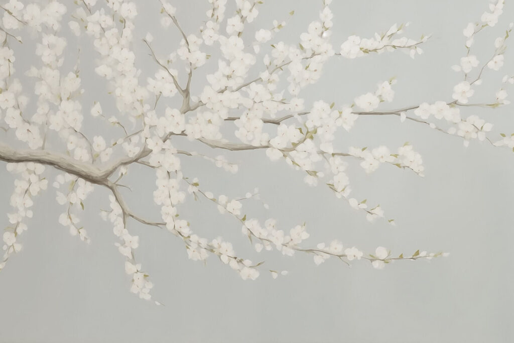 Ramo com flores brancas — design completo