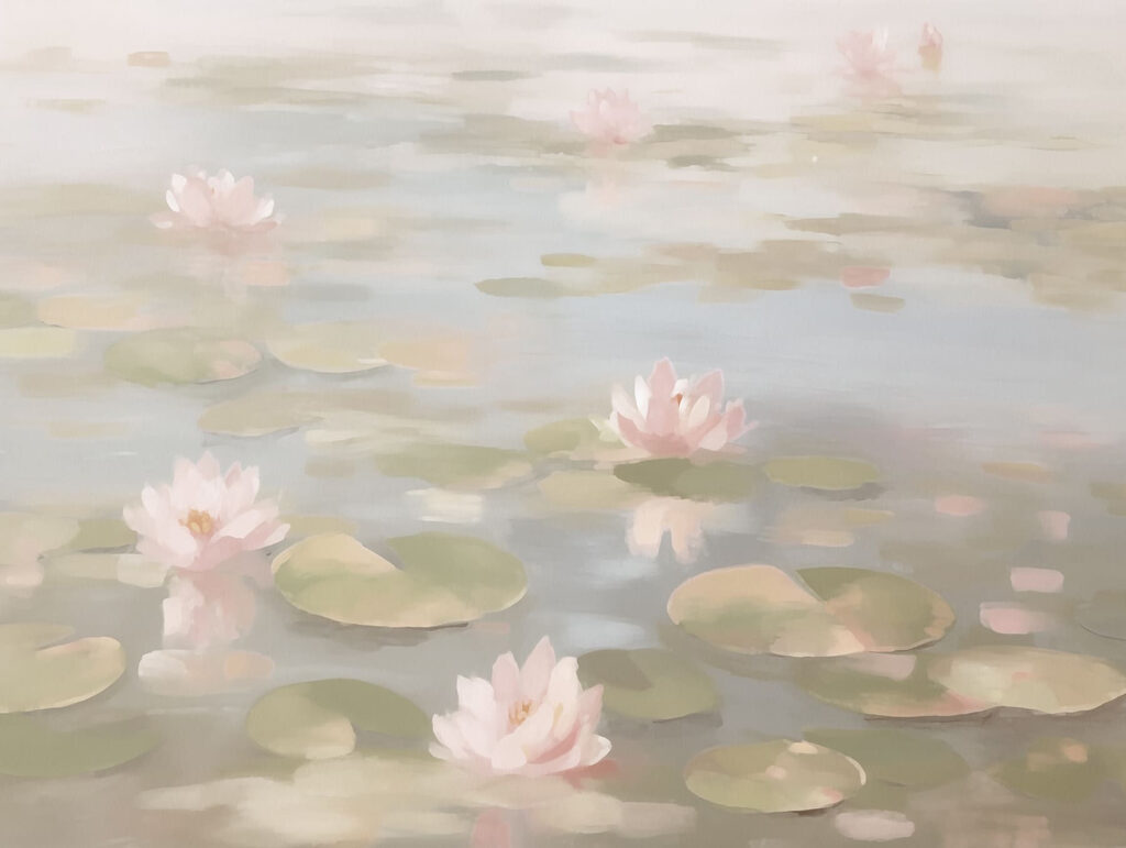 Nenúfares cor-de-rosa — design completo