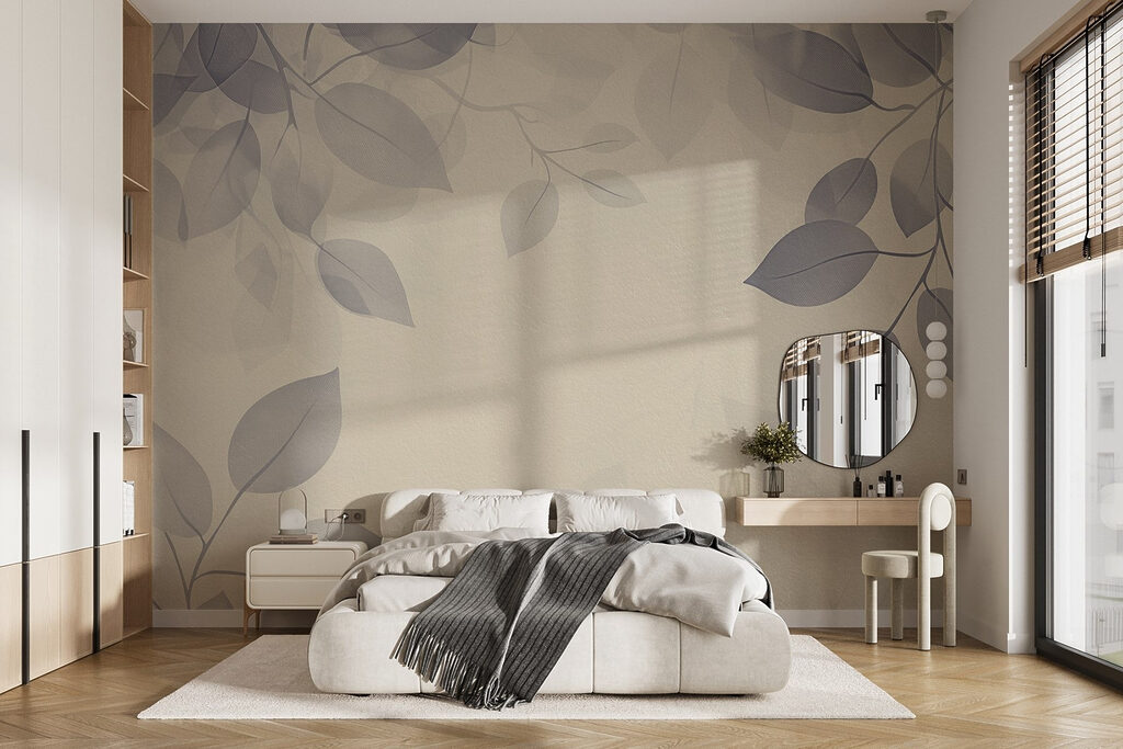 Folhas cinzentas emolduradas — interior 2