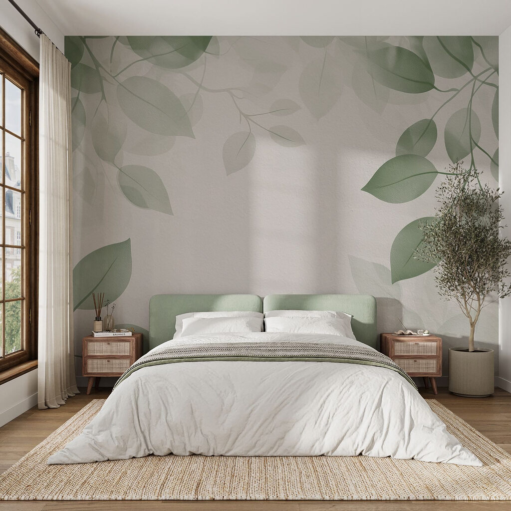 Folhas cinzentas emolduradas — interior 3